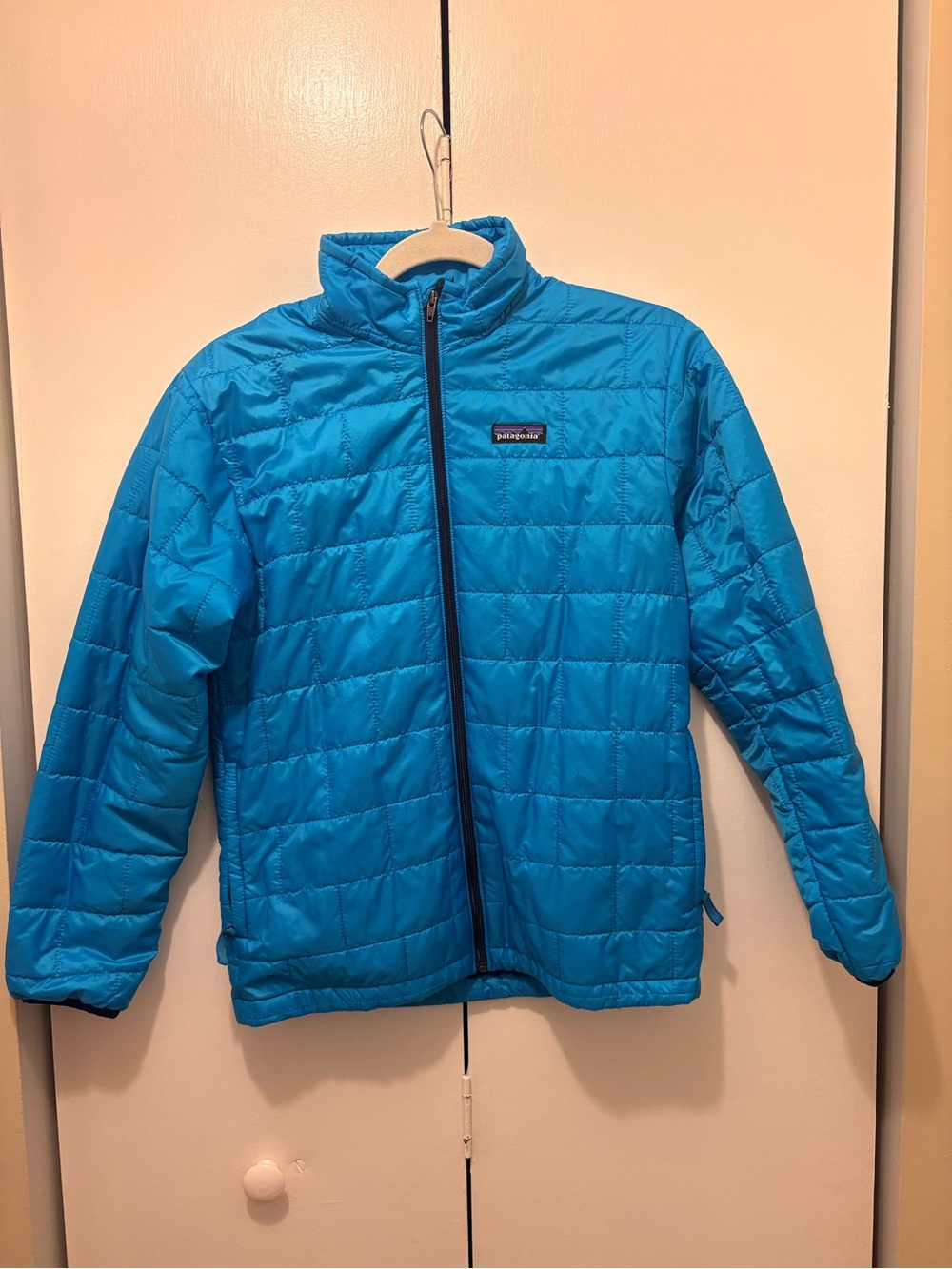 Patagonia Kids Teal-Blue Quilted Puffer Jacket